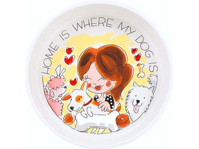 Blond Amsterdam Voerbak Hond Home Is Where My Dog Is 20X20X7 CM - Pet4you