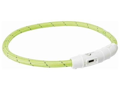 Trixie Halsband Hond Flash Lichthalsband Usb Tpu / Nylon Groen 45X0,7 CM - Pet4you