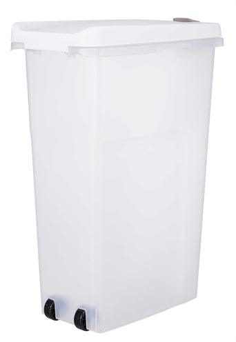 Trixie Voerton Luchtdicht Afsluitbaar Kunststof Transparant Wit / Wit 40 LTR 26,5X44,5X61,5 CM - Pet4you
