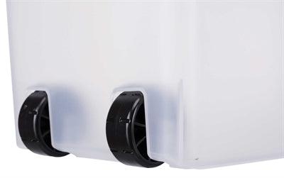 Trixie Voerton Luchtdicht Afsluitbaar Kunststof Transparant Wit / Wit 40 LTR 26,5X44,5X61,5 CM - Pet4you