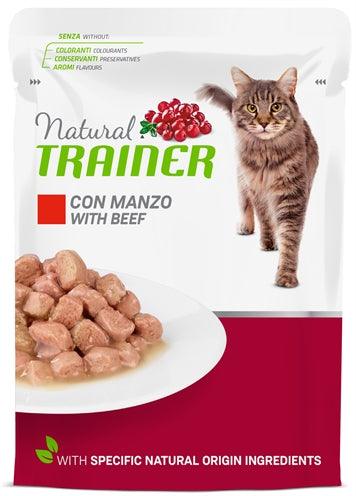Natural Trainer Cat Adult Beef Pouch 12X85 GR - Pet4you