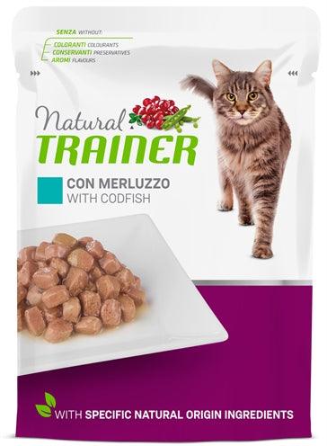 Natural Trainer Cat Sterilised Codfish Pouch 12X85 GR - Pet4you