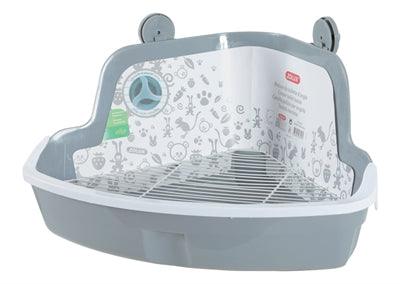 Zolux Hoektoilet Knaagdier Grijs 41,5X31X20,5 CM - Pet4you