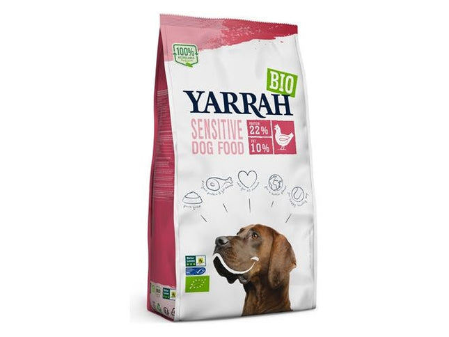 Yarrah Dog Biologische Brokken Sensitive Kip Zonder Toegevoegde Suiker 10 KG - Pet4you
