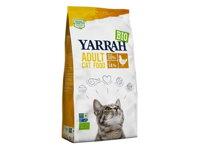 Yarrah Cat Biologische Brokken Kip 2,4 KG - Pet4you