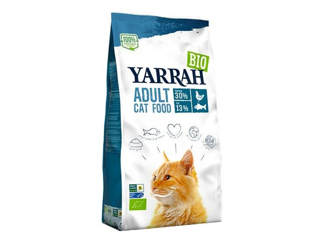 Yarrah Cat Biologische Brokken Vis (Msc) Zonder Toegevoegde Suikers 2,4 KG - Pet4you