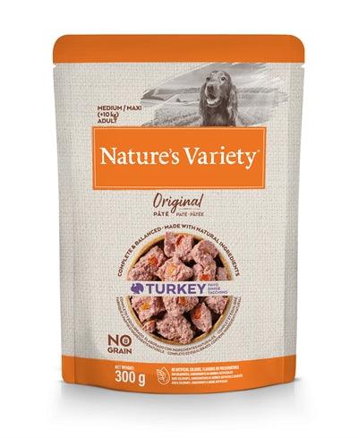 Natures Variety Original Adult Medium / Maxi Pouch Turkey No Grain 300 GR - Pet4you