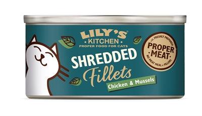 Lily's Kitchen Chicken & Mussel Shredded Fillets 24X70 GR - Pet4you
