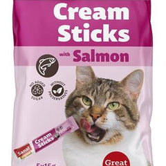 Sanal Cream Sticks Kat Zalm 5X15 GR - Pet4you