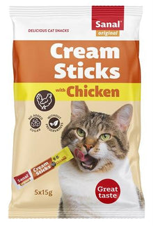 Sanal Cream Sticks Kat Kip 5X15 GR - Pet4you