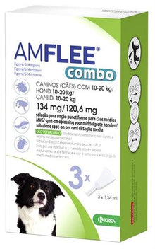 Krka Amflee Combo Spot On Hond 10-20 KG134 MG 3 PIP - Pet4you