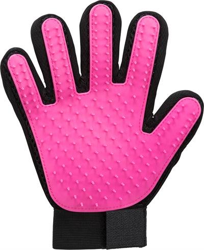 Trixie Vachtverzorgingshandschoen Mesh-Materiaal / Tpr Roze / Zwart 16X24 CM - Pet4you