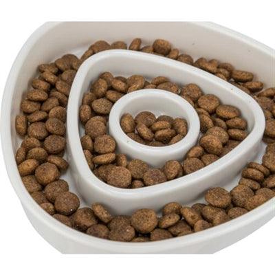Trixie Voerbak Slowfeeding Kunststof / Tpr Grijs 15X15 CM 350 ML - Pet4you