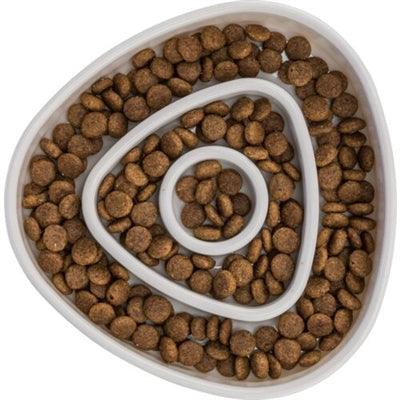 Trixie Voerbak Slowfeeding Kunststof / Tpr Grijs 15X15 CM 350 ML - Pet4you