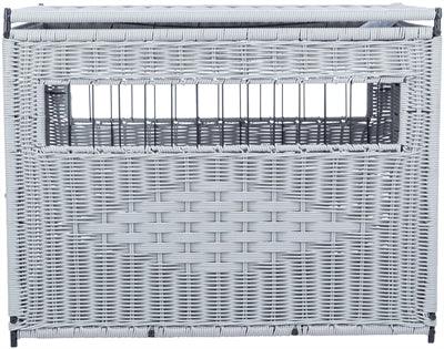 Trixie Bench Homekennel Polyrotan Lichtgrijs 58X77X60 CM - Pet4you