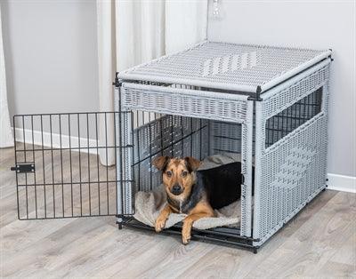 Trixie Bench Homekennel Polyrotan Lichtgrijs 58X77X60 CM - Pet4you