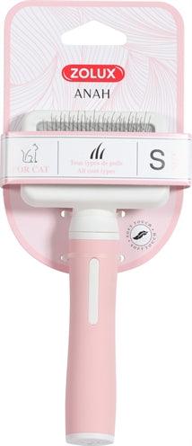 Zolux Anah Slickerborstel Roze / Wit S 7,5X3,5X16,5 CM - Pet4you