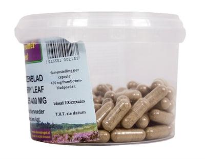 Dierendrogist Frambozenblad Capsules 400 MG 100 ST - Pet4you