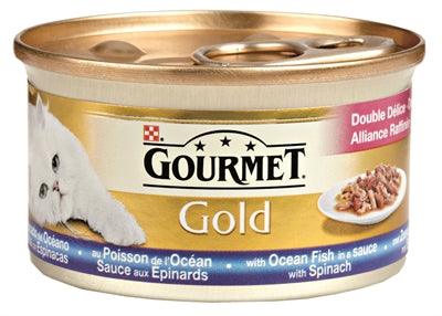 Gourmet Gold Luxe Mix Zeevis In Saus Met Spinazie 24X85 GR - Pet4you