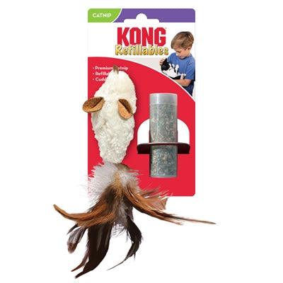 Kong Kat Catnip Feather Muis 5X2,5X16,5 CM - Pet4you